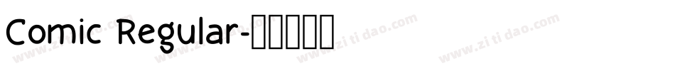 Comic Regular字体转换
